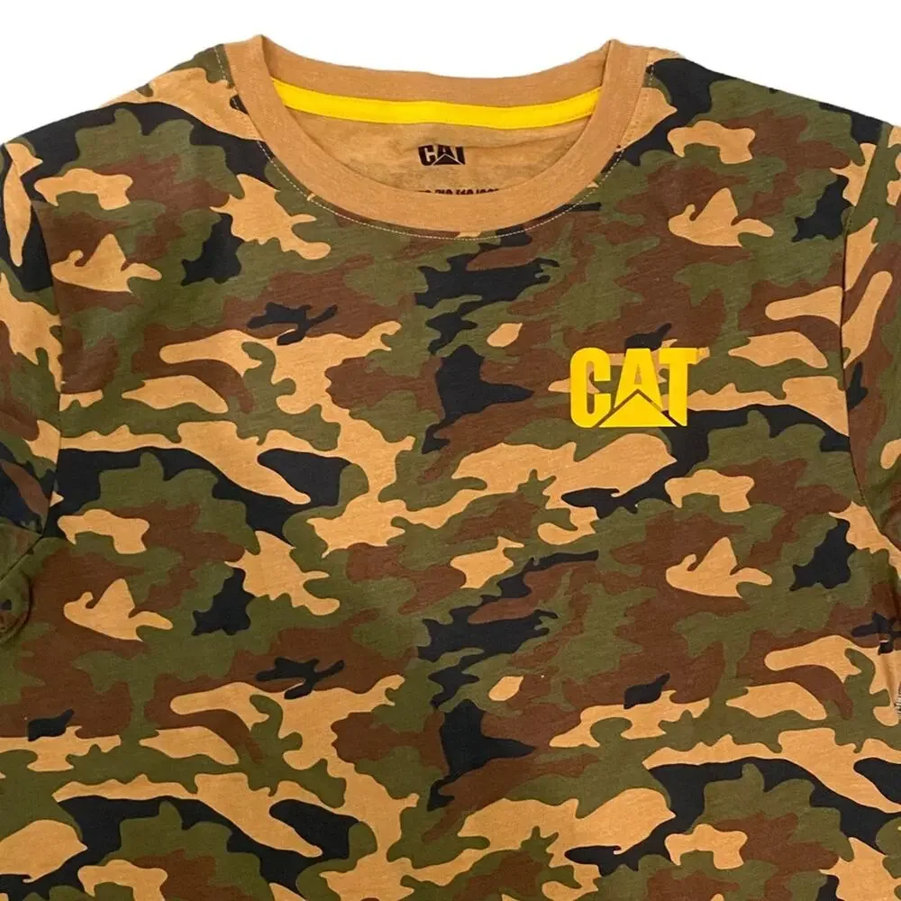 Caterpillar tractor NWT Camo logo boys shirt tee shirt t-shirt L 14/16